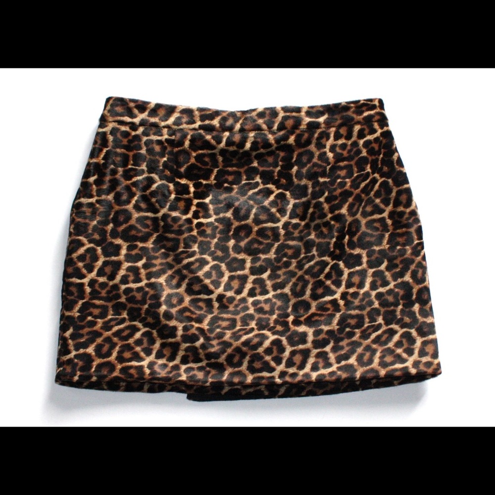 Diane Von Furstenberg Pony Hair Leopard Skirt NWT